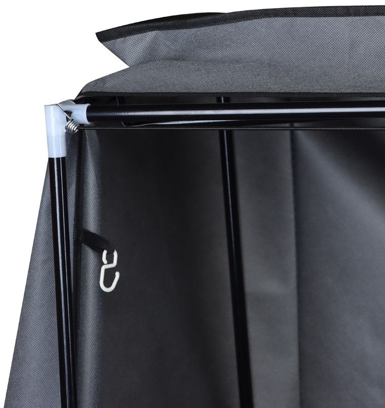 Saska Garden, szafa tekstylna, ciemnoszara, 168-45-172 cm