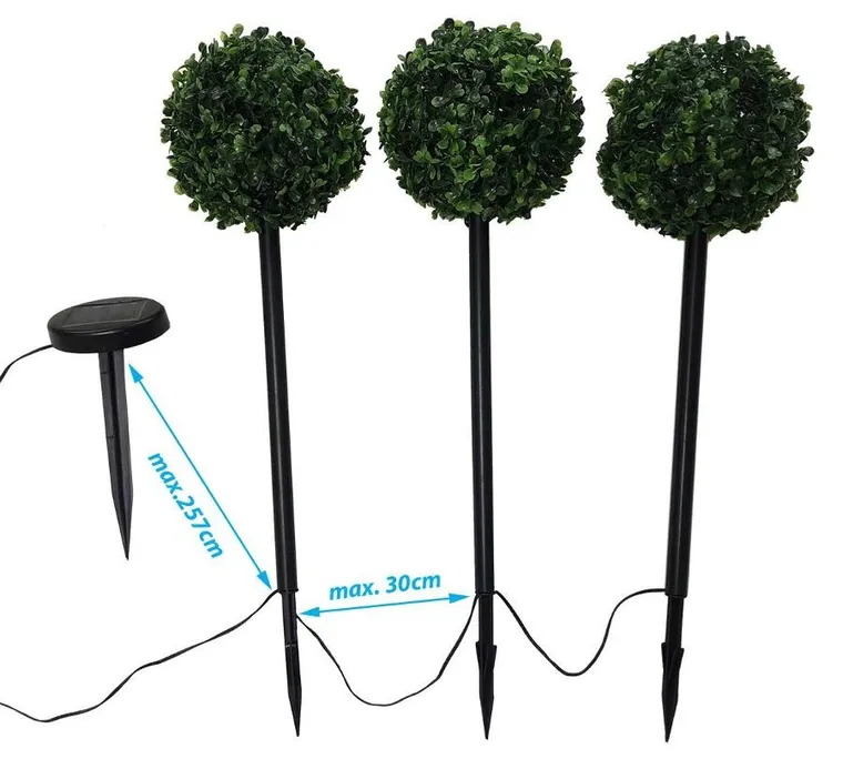 Saska Garden, zestaw lamp solarnych, 27 LED, 3 szt.