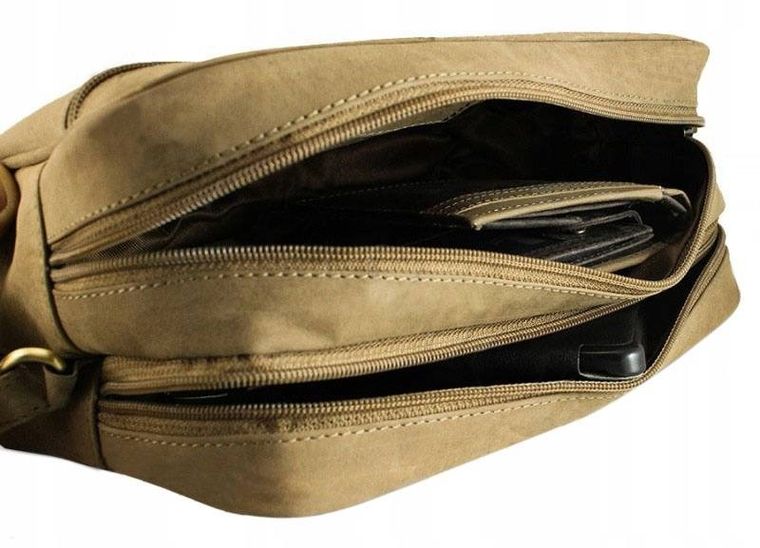 Saszetka do ręki, brązowa, skórzana, Always Wild