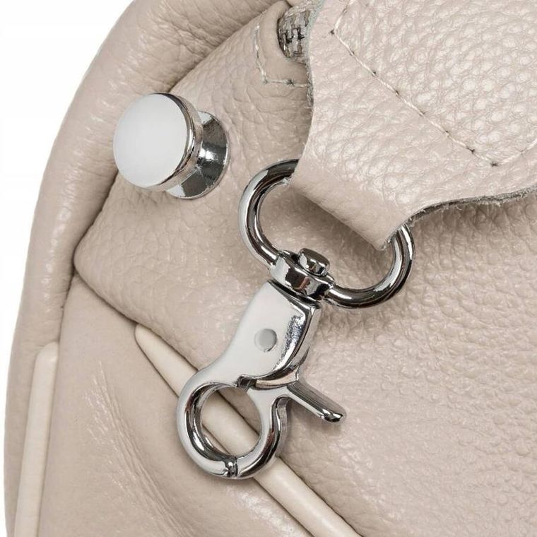 Saszetka na biodro, nerka, beżowa, skóra ekologiczna, Rovicky