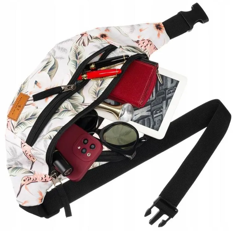 Saszetka na biodro, nerka, biała, Rovicky