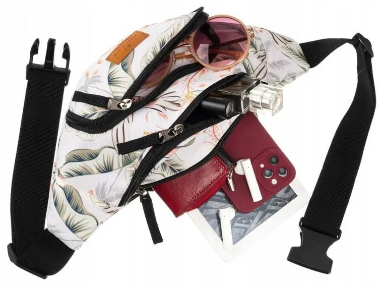 Saszetka na biodro, nerka, biała, Rovicky