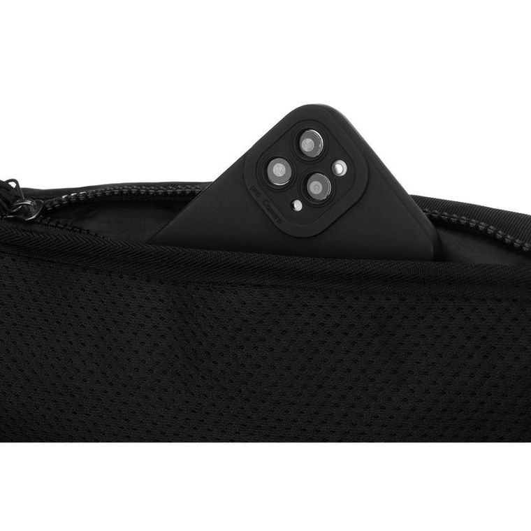 Saszetka na biodro, nerka, czarna, Peterson