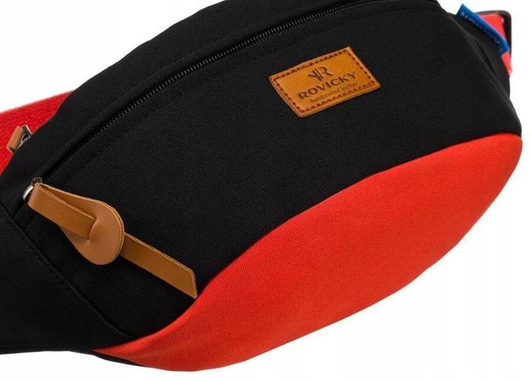 Saszetka na biodro, nerka, czarna, Rovicky