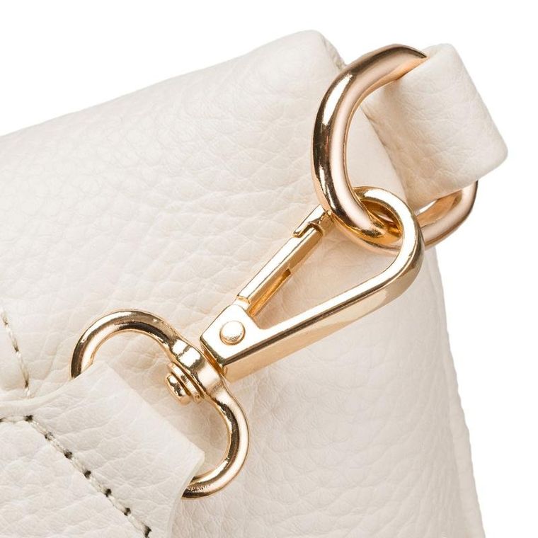 Saszetka na biodro, nerka, jasnobeżowa, skóra ekologiczna, Peterson