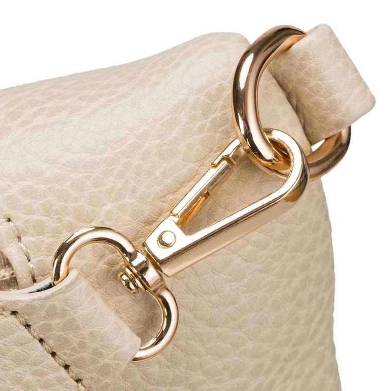 Saszetka na biodro, nerka, jasnobeżowa, skóra ekologiczna, Peterson