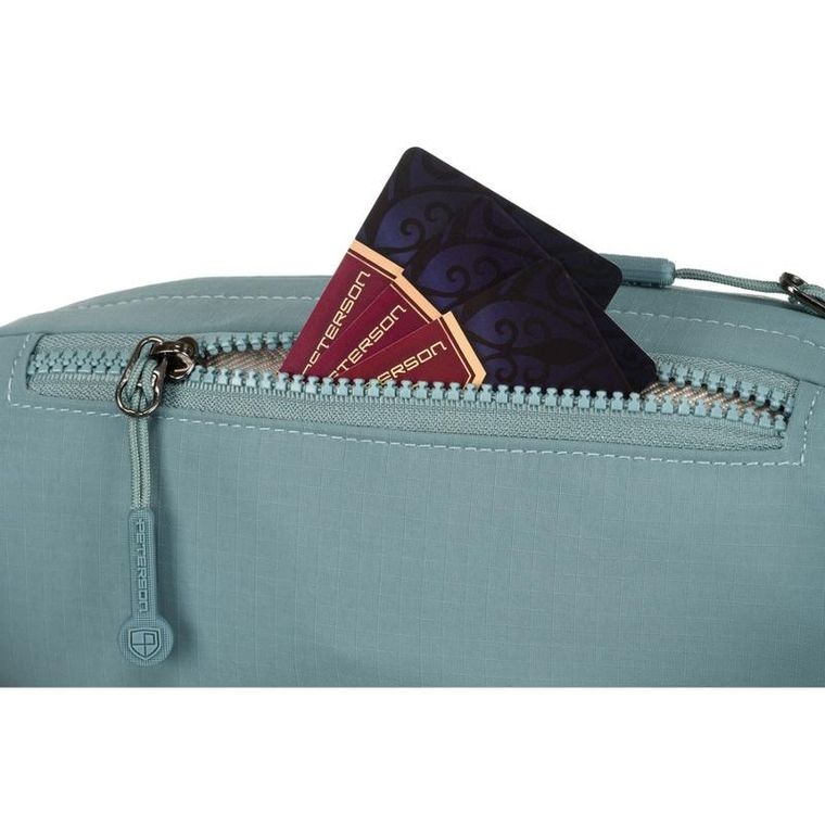 Saszetka na biodro, nerka, niebieska, Peterson