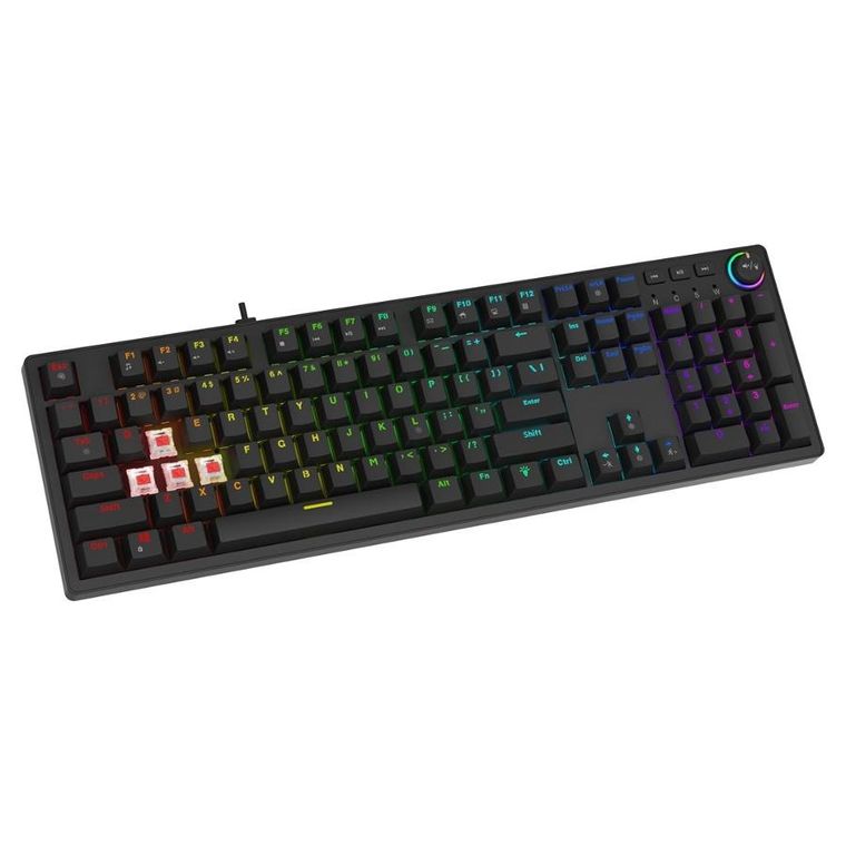 Savio, Styx, klawiatura mechaniczna, outemu, brązowy, Hot Swap RGB