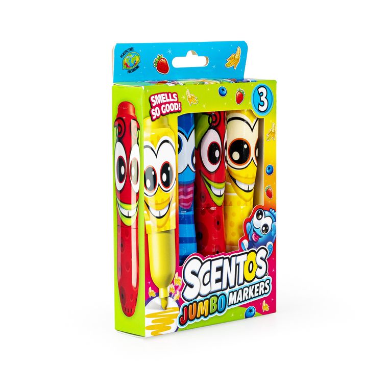Scentos, pachnące markery, śmieszne minki, 3 kolory