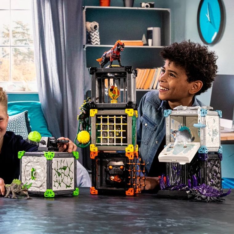 Schleich, Eldrador Creatures, Battle Cave i Hiena z Lawy, zestaw, 42674