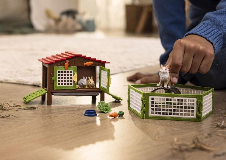 Schleich, Farm World, Klatka dla królików, zestaw, 42728