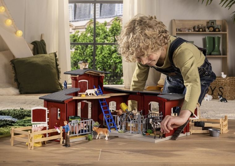 Schleich, Farm World, Zagroda dla kóz, zestaw, 42726