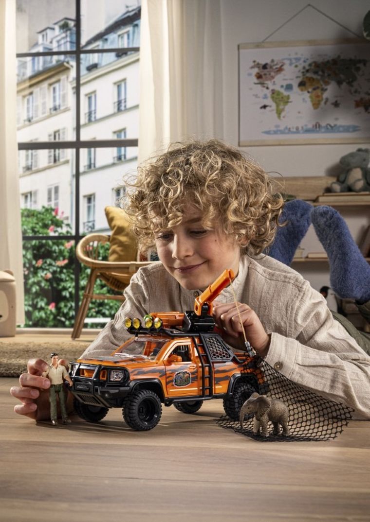 Schleich, Wild Life, Pojazd poszukiwaczy przygód w dżungli, zestaw, 42720
