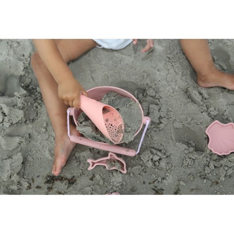 Scrunch, silikonowe foremki do piasku, granatowe, 4 szt.