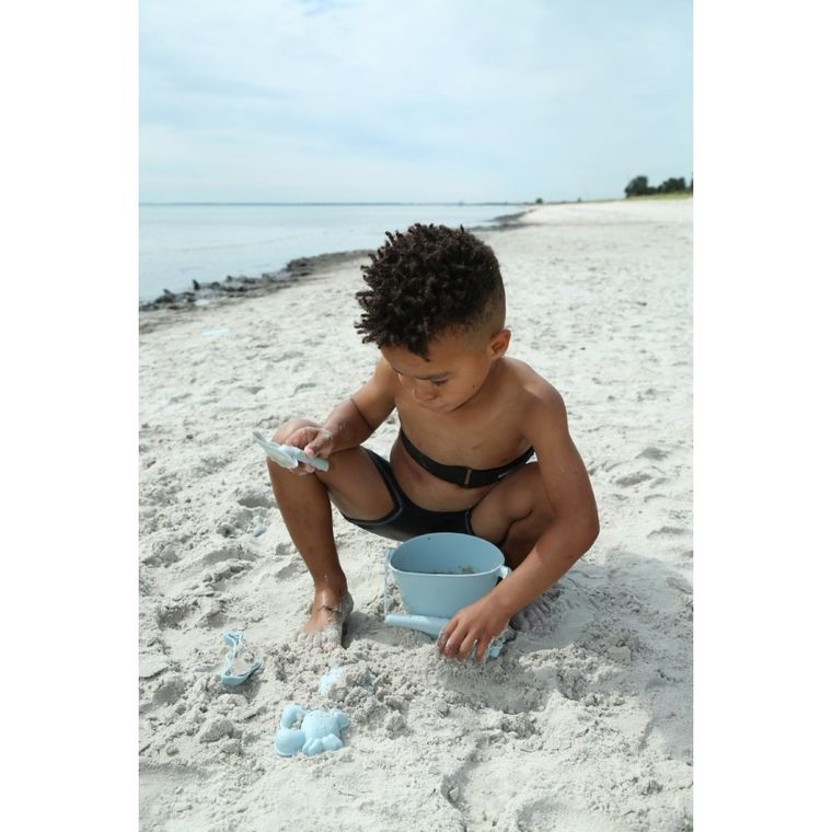 Scrunch, silikonowe foremki do piasku, pastelowy żółty, 4 szt.