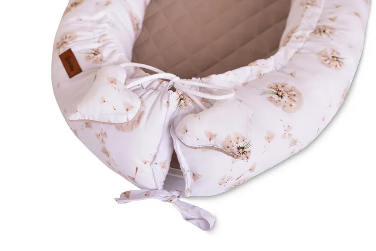 Sensillo, Dmuchawce, gniazdko niemowlęce, kokon, muślin, beżowy, 80-45 cm