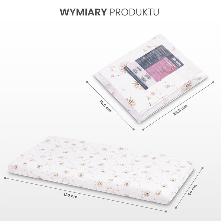 Sensillo, Gałązka, prześcieradło drukowane, zielona, 60-120 cm