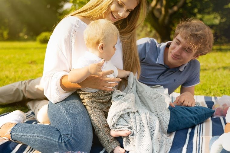 Sensillo, koc bambusowy, szary, 80-100 cm