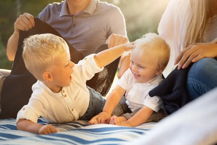 Sensillo, kocyk dziergany, bawełniany, granatowy, 100-80 cm