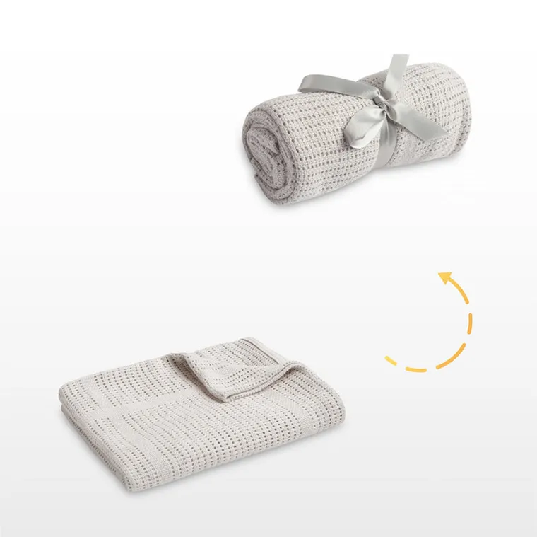 Sensillo, Moli, koc ażurowy, natural, 70-110 cm