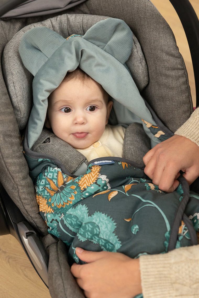 Sensillo, Velvet, Paradise, otulacz do fotelika, szmaragdowy