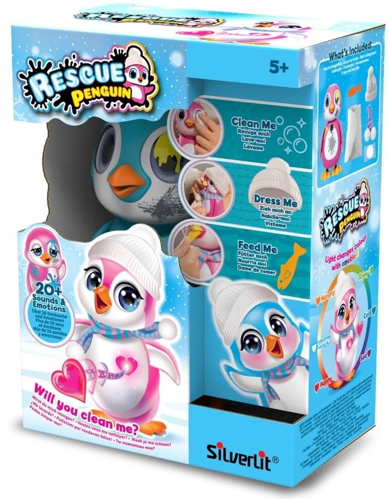 Silverlit, Pingwin, figurka interaktywna, niebieski