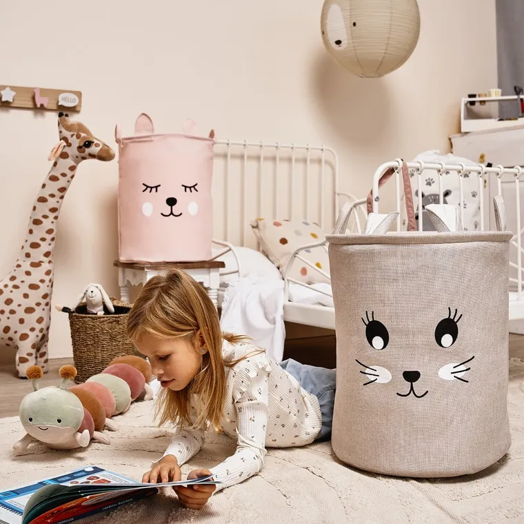 Sipo, kosz na zabawki XXL, wersja premium, zamykany na ściągacz, Królik