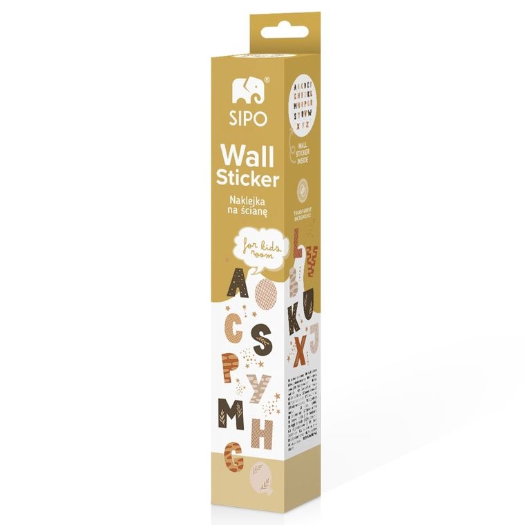 Sipo, naklejki na ścianę do pokoju dziecięcego, Alfabet boho