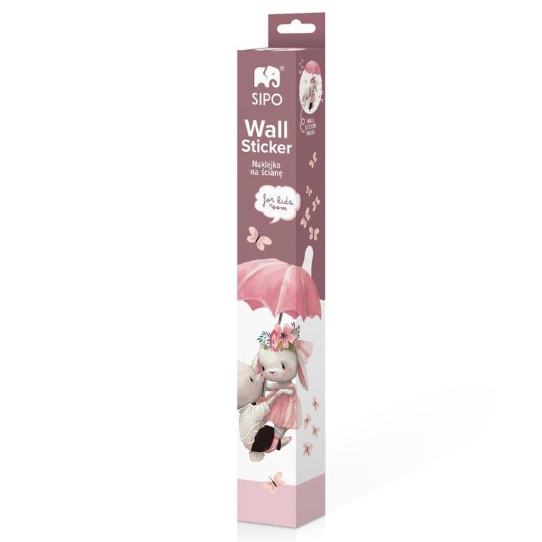 Sipo, naklejki na ścianę do pokoju dziecięcego, Króliczki pod parasolem