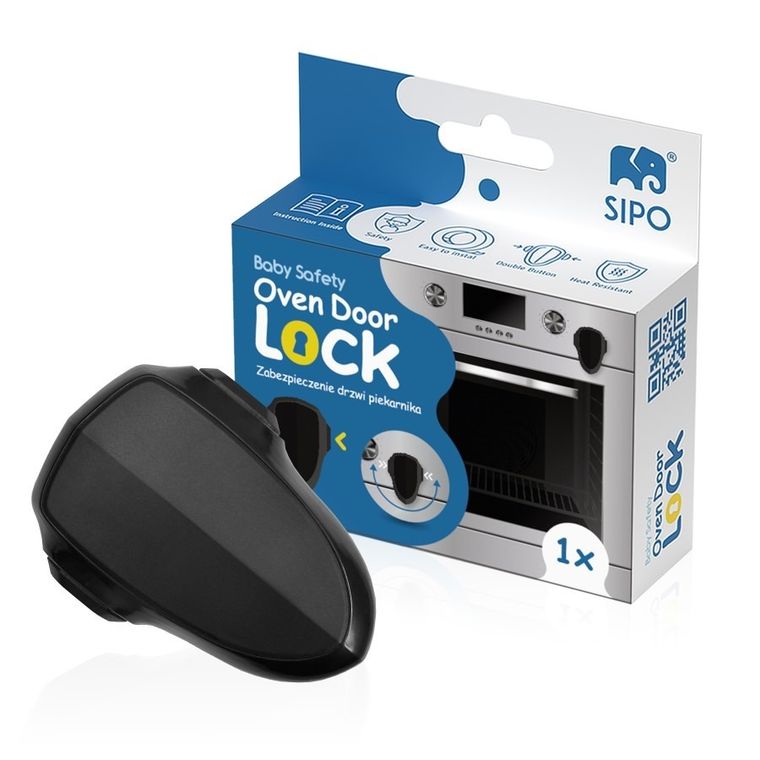 Sipo, zabezpieczenie drzwi piekarnika, czarne