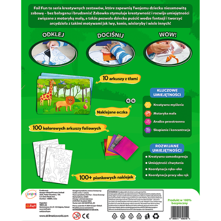 Skillmatics, Foil Fun, Świat Zwierząt, zestaw artystyczny