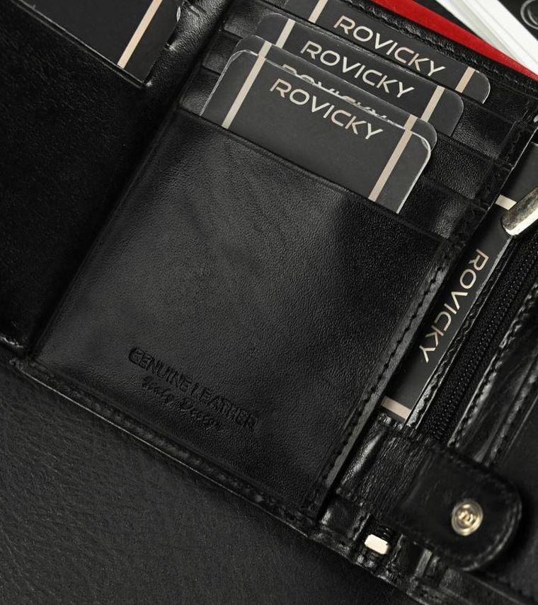 Składany, pionowy portfel męski z połyskującej skóry naturalnej, Ronaldo