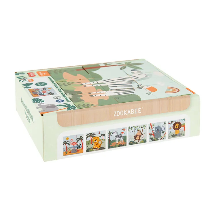 Smiki, Dżungla, klocki drewniane, układanka