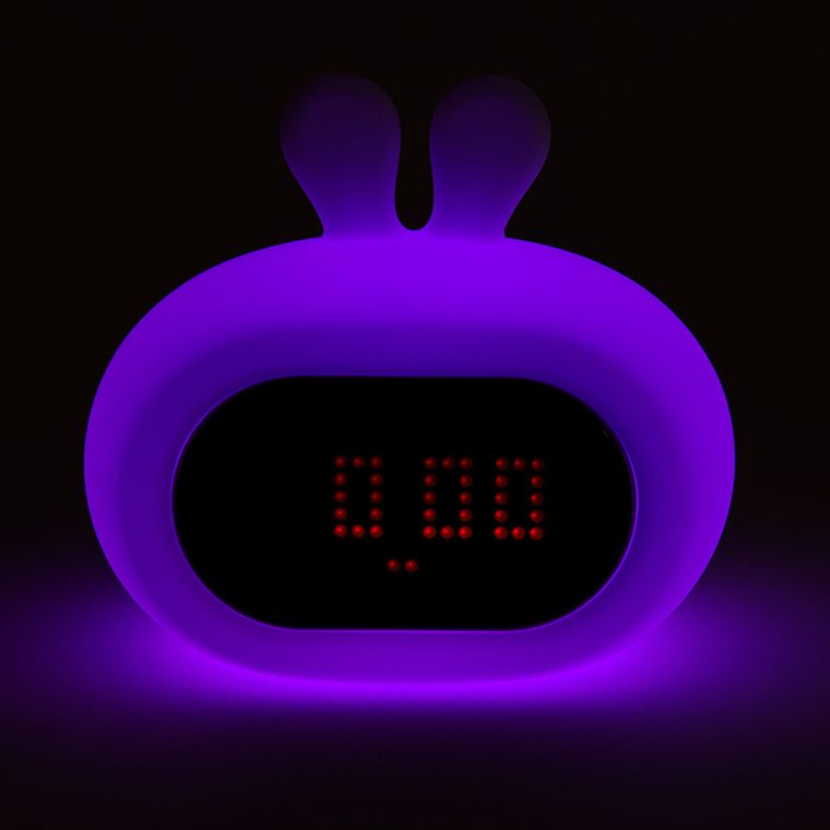 Smiki, Królik, lampka silikonowa LED z zegarkiem