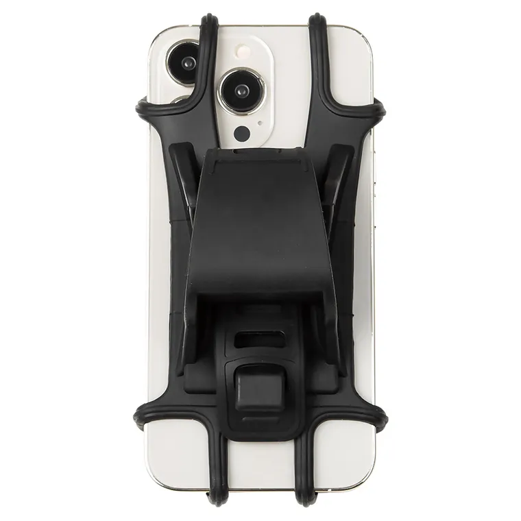 Smiki, Little Adventurer, silikonowy uchwyt na telefon, czarny