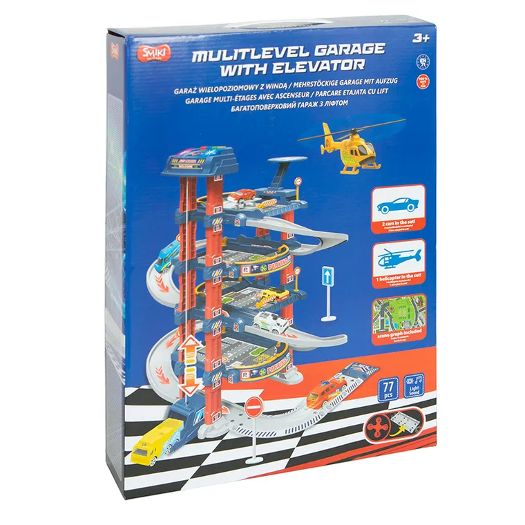 Smiki, parking elektryczny z pojazdami, 77 elementów