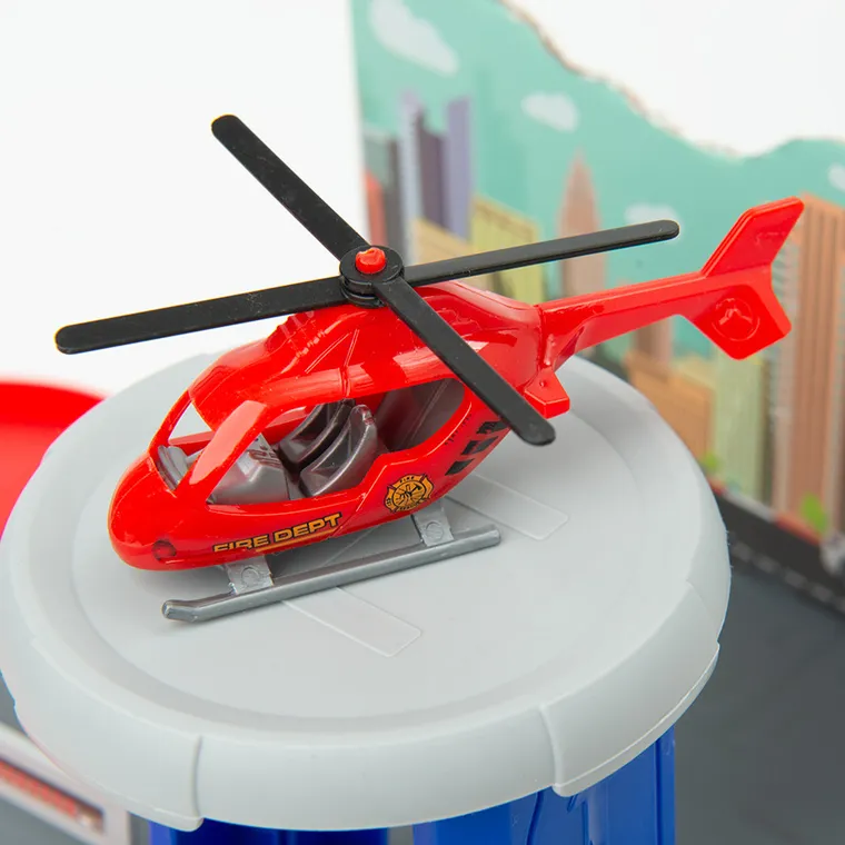 Smiki, tor wyścigowy z parkingiem i windą, zestaw z pojazdami, 68 elementów