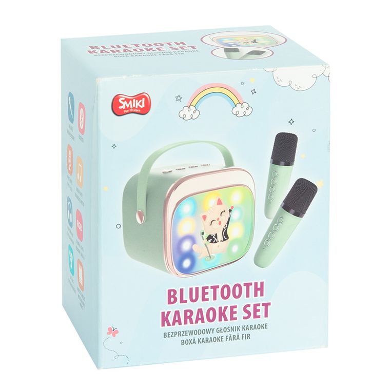 Smiki, Zestaw do karaoke, głośnik bluetooth z mikrofonami, bezprzewodowy