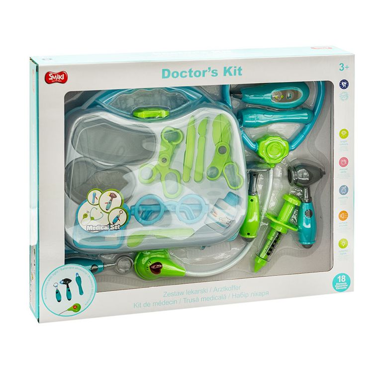Smiki, zestaw lekarza w walizce, 18 elementów