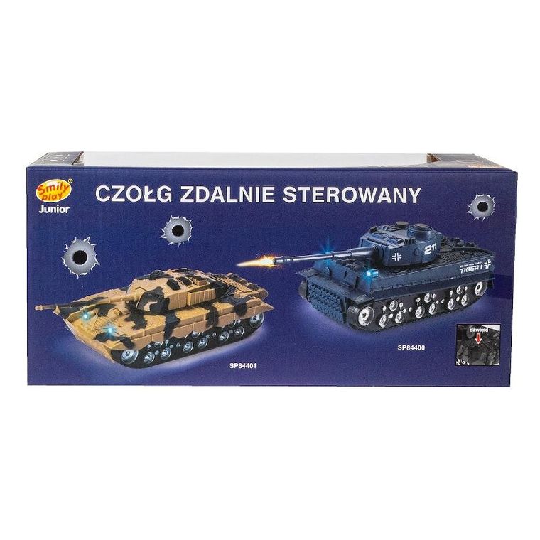 Smily Play, czołg, zdalnie sterowany, z ładowarką