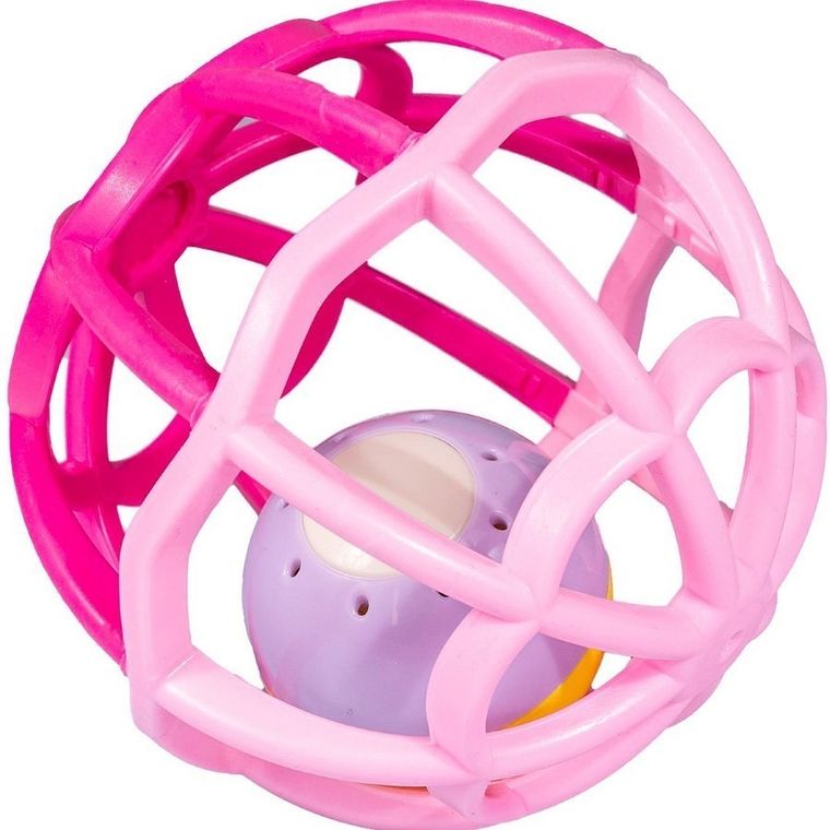 Smily Play, Świecąca piłeczka, grzechotka, różowa