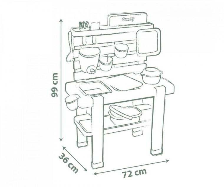 Smoby, kuchnia błotna do zabawy w wodzie i piasku