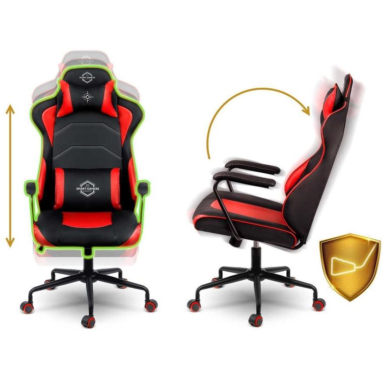 Sofotel, Katarina, fotel gamingowy, czerwony
