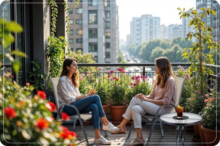 Sofotel, krzesła ogrodowe tekstylne, 4 szt