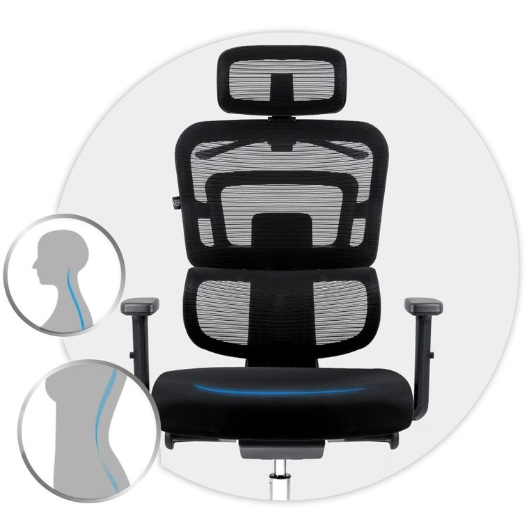 Sofotel, Nicea, fotel biurowy, czarny