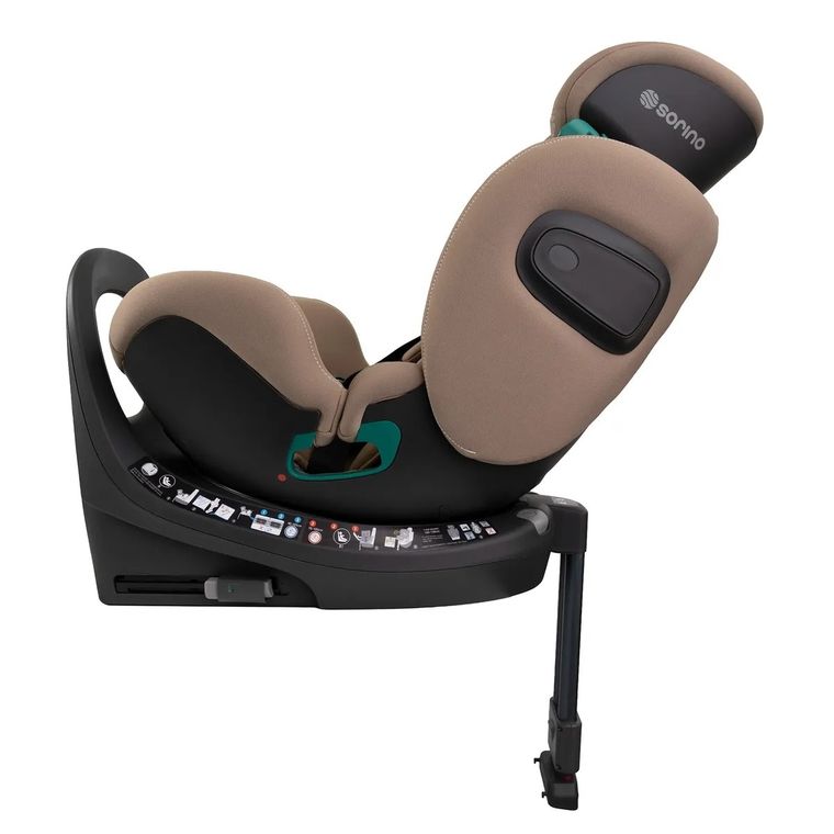 Sorino, Aurora, fotelik samochodowy z bazą, 360°, mocha, 40-150 cm