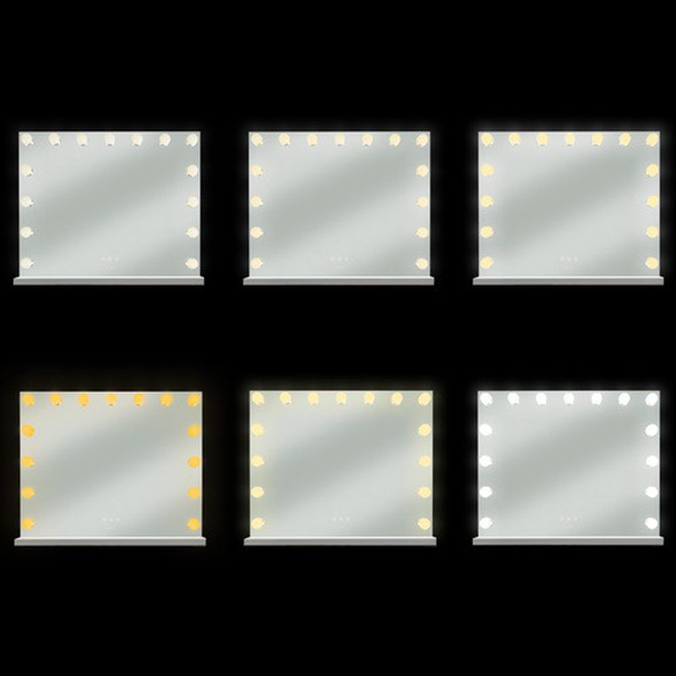 Soulima, lusterko kosmetyczne, LED, 58-46 cm