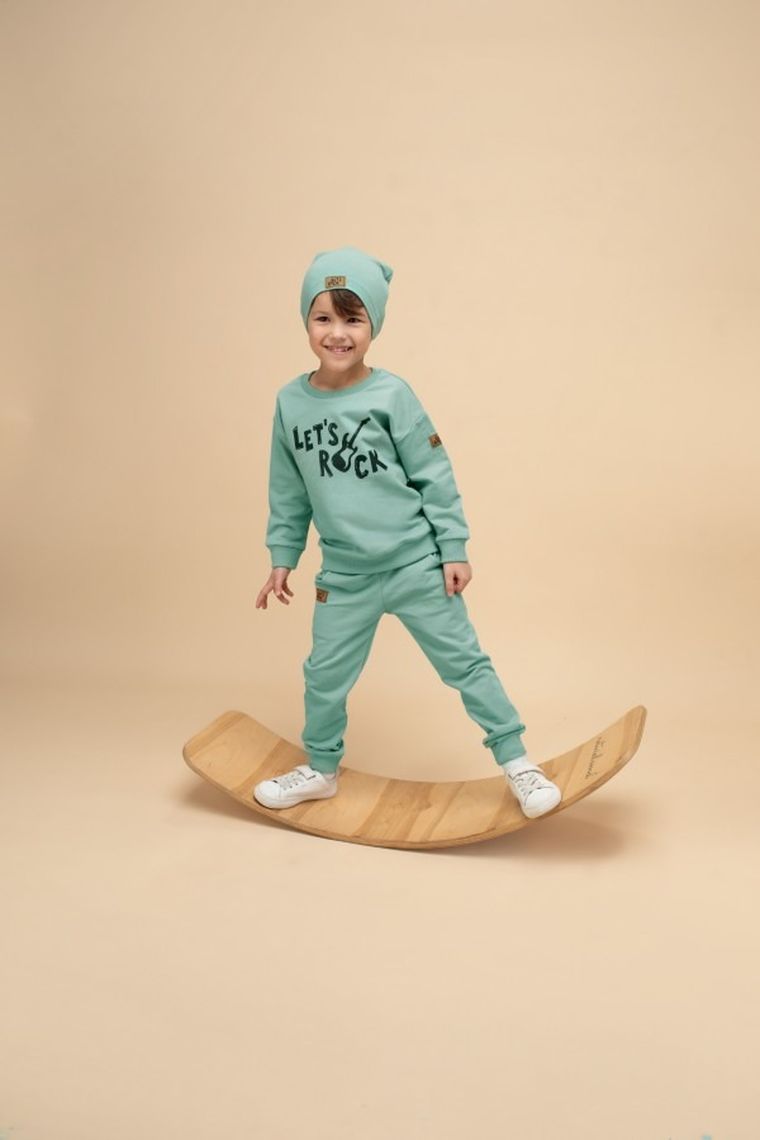 Spodnie dresowe chłopięce, zielone, Pinokio