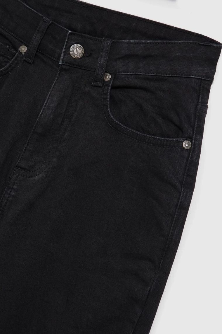 Spodnie jeansowe damskie, czarne, Moodo