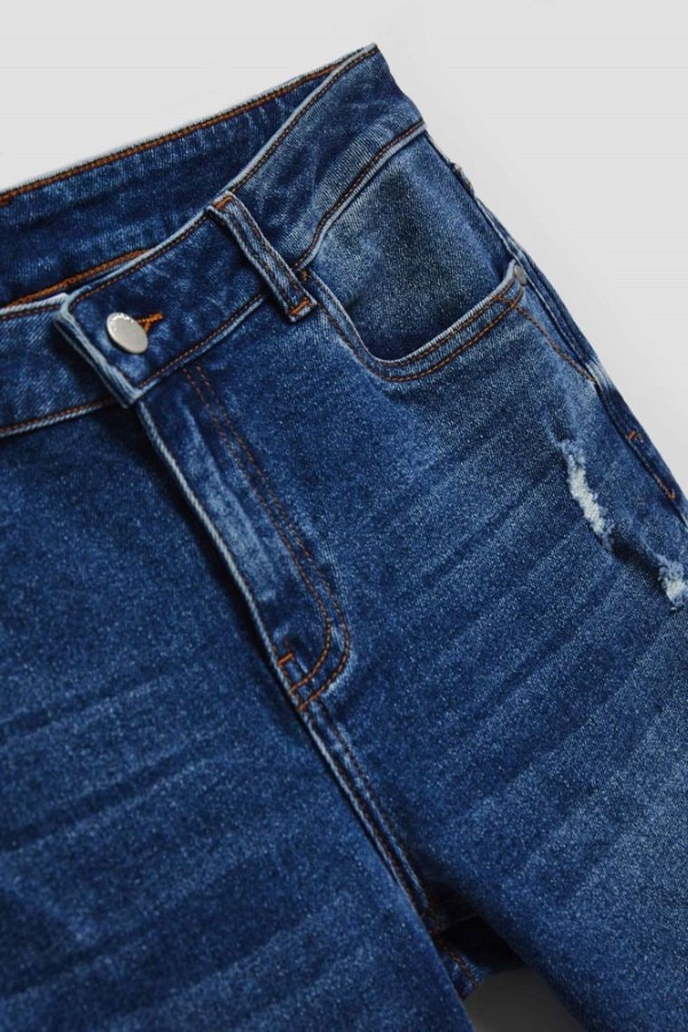 Spodnie jeansowe damskie, granatowe, Moodo